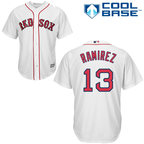 Red Sox #13 Hanley Ramirez White Cool Base Stitched Youth MLB Jersey - Click Image to Close